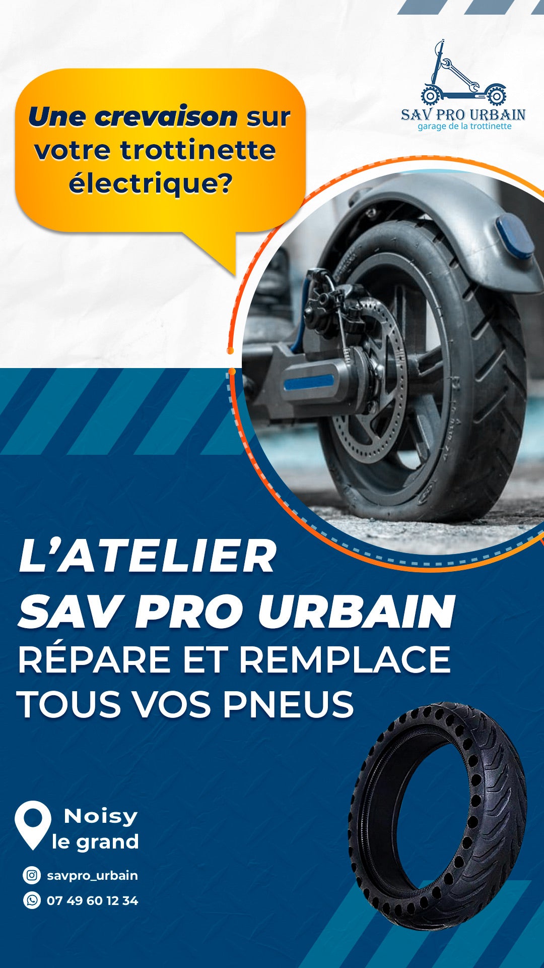 Réparation pneu Trottinette électrique - PRO-URBAIN